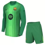 Günstige FC Barcelona Torwart Kindertrikot 2025/26 Langarm