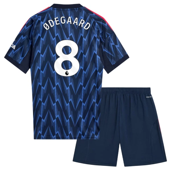 Günstige Arsenal Odegaard 8 Kindertrikot Auswärts 2025/26 Kurzarm Günstige Arsenal Odegaard 8 Kindertrikot Auswärts 2025/26 Kurzarm