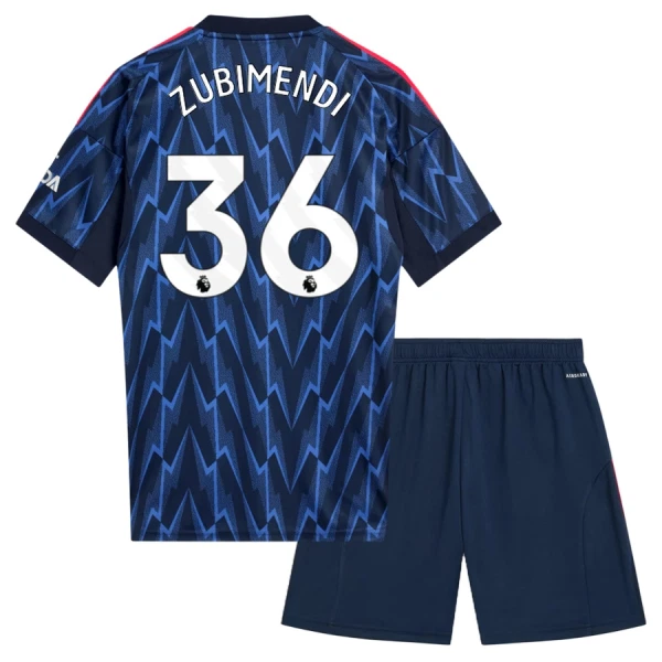 Günstige Arsenal Zubimendi 36 Kindertrikot Auswärts 2025/26 Kurzarm Günstige Arsenal Zubimendi 36 Kindertrikot Auswärts 2025/26 Kurzarm