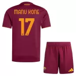 Günstige AS Rom Manu Kone 17 Kindertrikot Heim 2025/26 Kurzarm