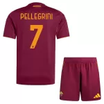 Günstige AS Rom Pellegrini 7 Kindertrikot Heim 2025/26 Kurzarm