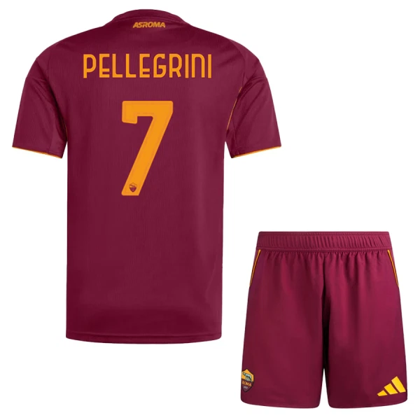 Günstige AS Rom Pellegrini 7 Kindertrikot Heim 2025/26 Kurzarm Günstige AS Rom Pellegrini 7 Kindertrikot Heim 2025/26 Kurzarm
