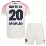 Günstige Bayer 04 Leverkusen Alejandro Grimaldo 20 Kindertrikot Auswärts 2025/26 Kurzarm