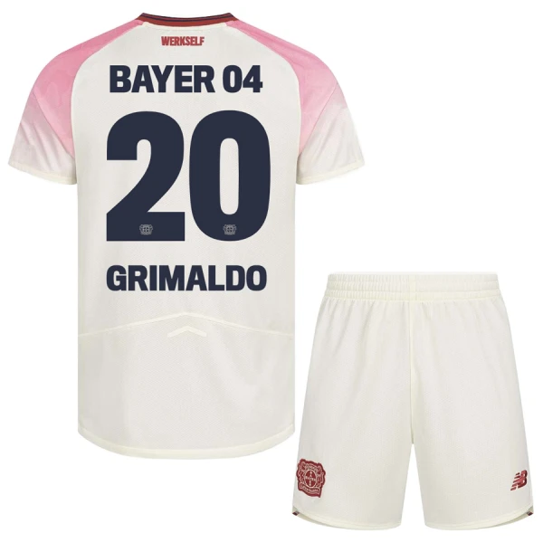 Günstige Bayer 04 Leverkusen Alejandro Grimaldo 20 Kindertrikot Auswärts 2025/26 Kurzarm Günstige Bayer 04 Leverkusen Alejandro Grimaldo 20 Kindertrikot Auswärts 2025/26 Kurzarm