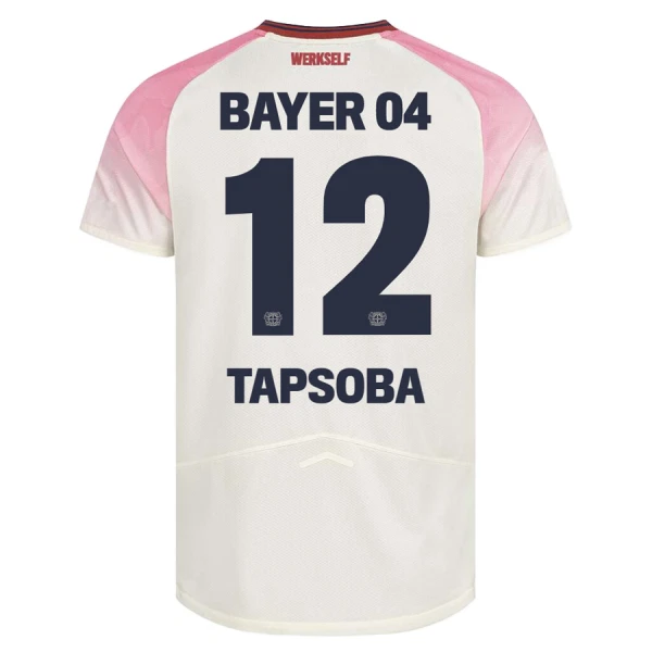 Günstige Bayer 04 Leverkusen Edmond Tapsoba 12 Herrentrikot Auswärts 2025/26 Kurzarm Günstige Bayer 04 Leverkusen Edmond Tapsoba 12 Herrentrikot Auswärts 2025/26 Kurzarm