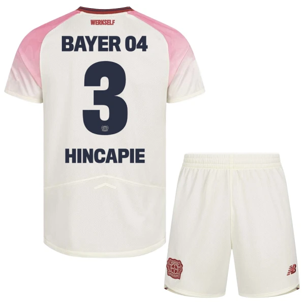 Günstige Bayer 04 Leverkusen Piero Hincapie 3 Kindertrikot Auswärts 2025/26 Kurzarm Günstige Bayer 04 Leverkusen Piero Hincapie 3 Kindertrikot Auswärts 2025/26 Kurzarm