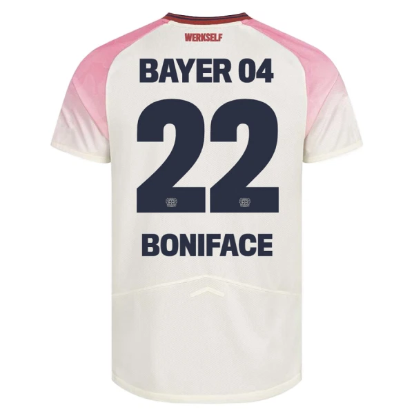 Günstige Bayer 04 Leverkusen Victor Boniface 22 Herrentrikot Auswärts 2025/26 Kurzarm Günstige Bayer 04 Leverkusen Victor Boniface 22 Herrentrikot Auswärts 2025/26 Kurzarm