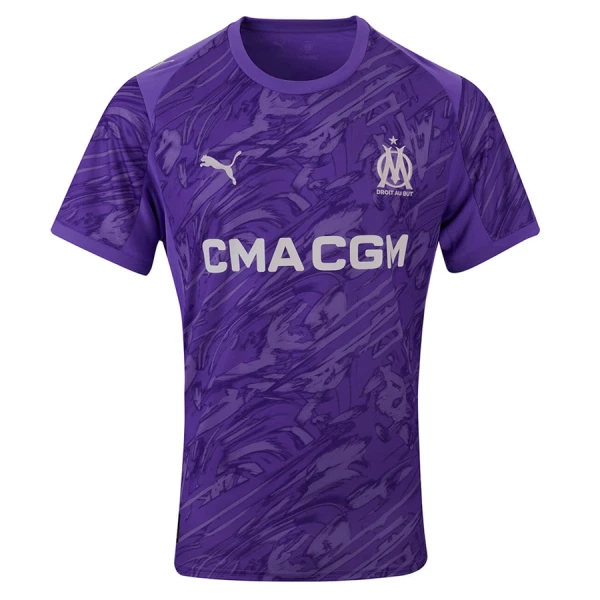 Günstige Olympique Marseille Torwart Herrentrikot 2025/26 Kurzarm Lila Günstige Olympique Marseille Torwart Herrentrikot 2025/26 Kurzarm Lila