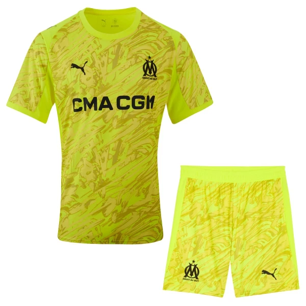 Günstige Olympique Marseille Torwart Kindertrikot 2025/26 Kurzarm Gelbe Günstige Olympique Marseille Torwart Kindertrikot 2025/26 Kurzarm Gelbe