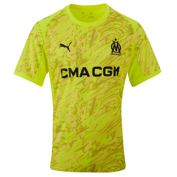 Günstige Olympique Marseille Torwart Kindertrikot 2025/26 Kurzarm Gelbe