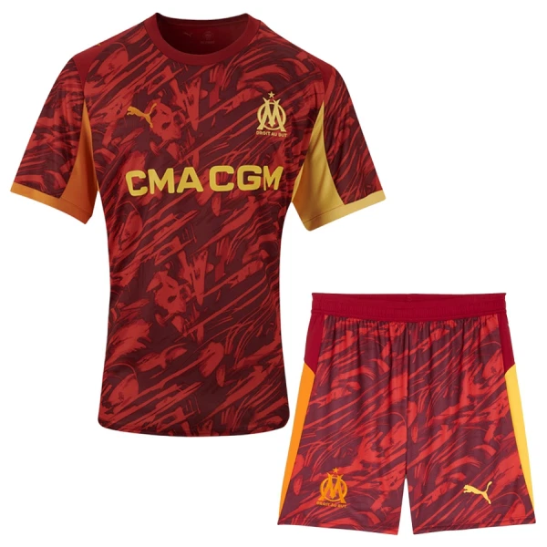 Günstige Olympique Marseille Torwart Kindertrikot 2025/26 Kurzarm Rote Günstige Olympique Marseille Torwart Kindertrikot 2025/26 Kurzarm Rote