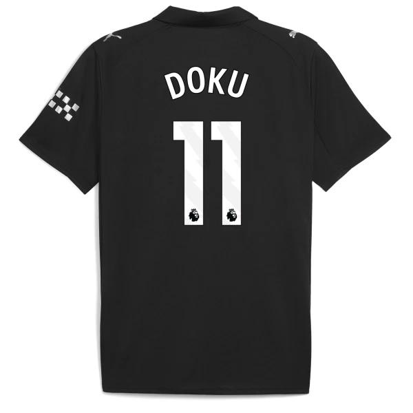 Günstige Manchester City Doku 11 Herrentrikot Auswärts 2025/26 Kurzarm Günstige Manchester City Doku 11 Herrentrikot Auswärts 2025/26 Kurzarm