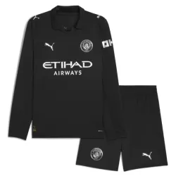 Günstige Manchester City Kindertrikot Auswärts 2025/26 Langarm Günstige Manchester City Kindertrikot Auswärts 2025/26 Langarm