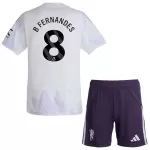 Günstige Manchester United Bruno Fernandes 8 Kindertrikot Auswärts 2025/26 Kurzarm
