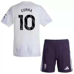 Günstige Manchester United Cunha 10 Kindertrikot Auswärts 2025/26 Kurzarm Günstige Manchester United Cunha 10 Kindertrikot Auswärts 2025/26 Kurzarm