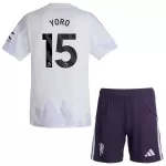 Günstige Manchester United Yoro 15 Kindertrikot Auswärts 2025/26 Kurzarm