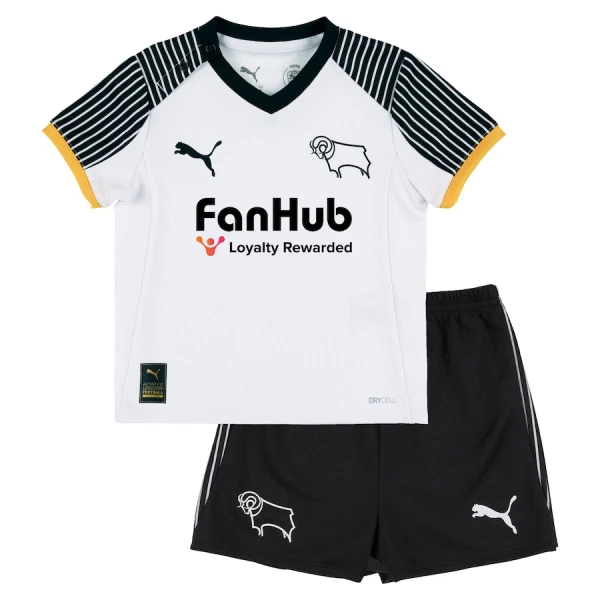 Günstige Derby County Kindertrikot Heim 2025/26 Kurzarm