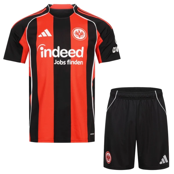 Günstige Eintracht Frankfurt Kindertrikot Heim 2025/26 Kurzarm Günstige Eintracht Frankfurt Kindertrikot Heim 2025/26 Kurzarm
