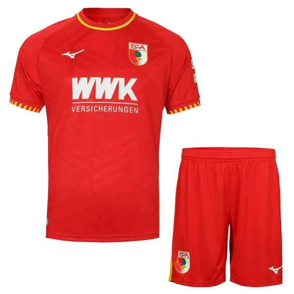 Günstige FC Augsburg Kindertrikot Auswärts 2025/26 Kurzarm Günstige FC Augsburg Kindertrikot Auswärts 2025/26 Kurzarm