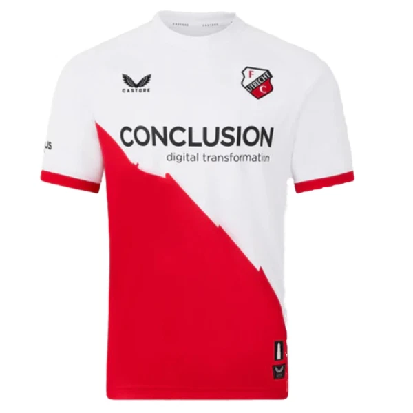 Günstige FC Utrecht Herrentrikot Heim 2025/26 Kurzarm Günstige FC Utrecht Herrentrikot Heim 2025/26 Kurzarm