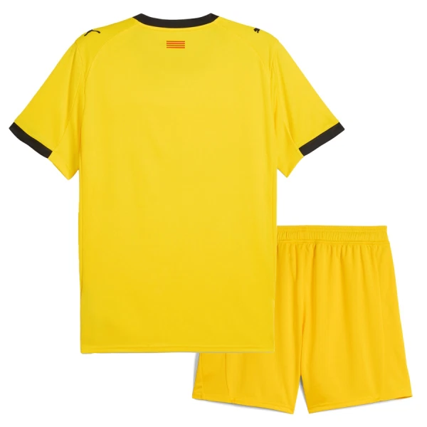 Günstige Girona Kindertrikot Auswärts 2025/26 Kurzarm