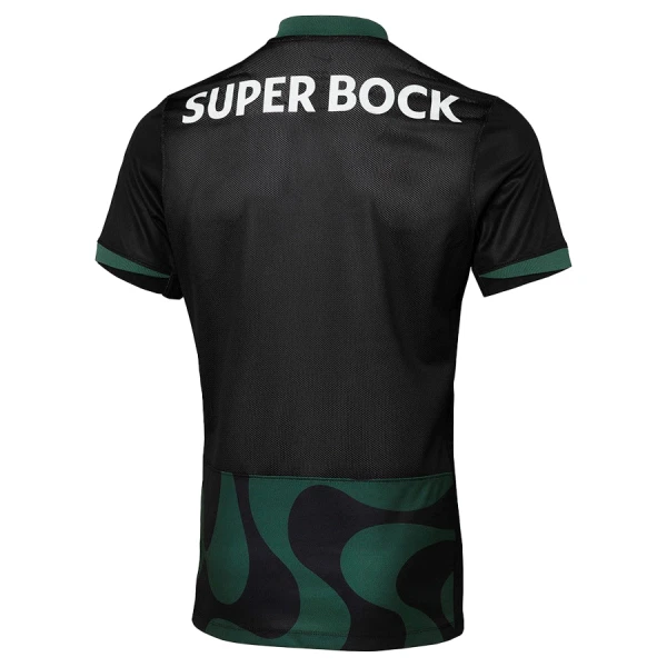 Günstige Sporting Lissabon Herrentrikot Vierte 2025/26 Kurzarm Schwarze