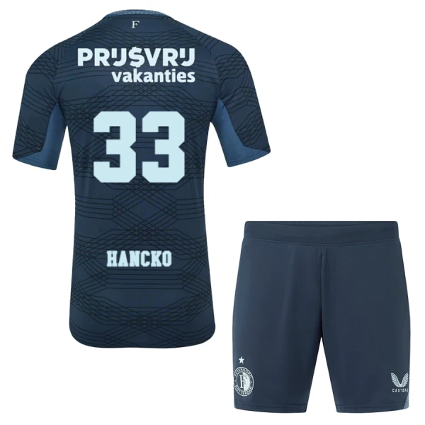 Günstige Feyenoord Hancko 33 Kindertrikot Auswärts 2025/26 Kurzarm Günstige Feyenoord Hancko 33 Kindertrikot Auswärts 2025/26 Kurzarm