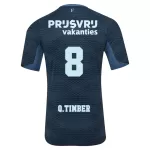 Günstige Feyenoord Q. Timber 8 Herrentrikot Auswärts 2025/26 Kurzarm