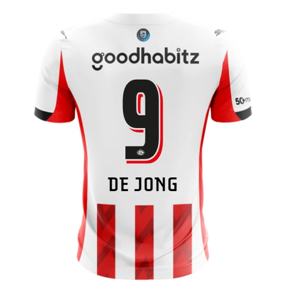 Günstige PSV Eindhoven De Jong 9 Herrentrikot Heim 2025/26 Kurzarm Günstige PSV Eindhoven De Jong 9 Herrentrikot Heim 2025/26 Kurzarm