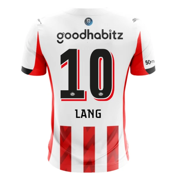 Günstige PSV Eindhoven Lang 10 Herrentrikot Heim 2025/26 Kurzarm Günstige PSV Eindhoven Lang 10 Herrentrikot Heim 2025/26 Kurzarm