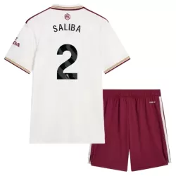 Günstige Arsenal Saliba 2 Kindertrikot Ausweich 2025/26 Kurzarm Günstige Arsenal Saliba 2 Kindertrikot Ausweich 2025/26 Kurzarm
