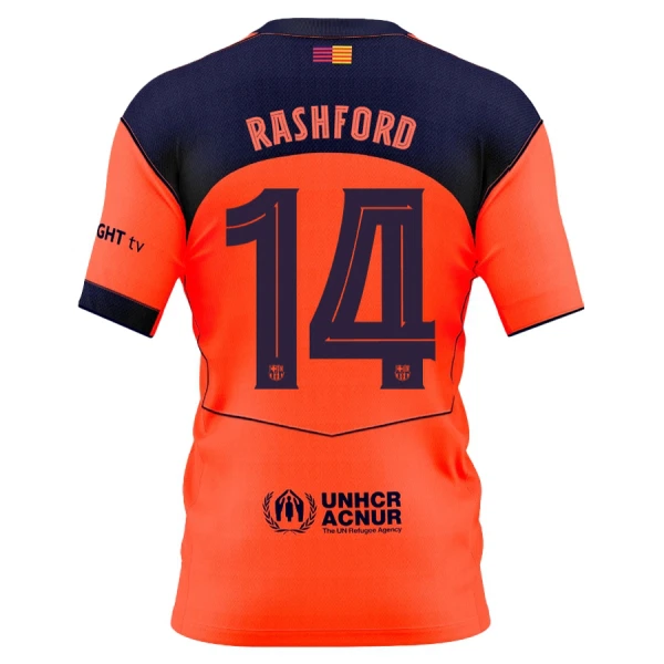 Günstige FC Barcelona Rashford 14 Herrentrikot Ausweich 2025/26 Kurzarm Günstige FC Barcelona Rashford 14 Herrentrikot Ausweich 2025/26 Kurzarm