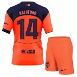 Günstige FC Barcelona Rashford 14 Kindertrikot Ausweich 2025/26 Kurzarm
