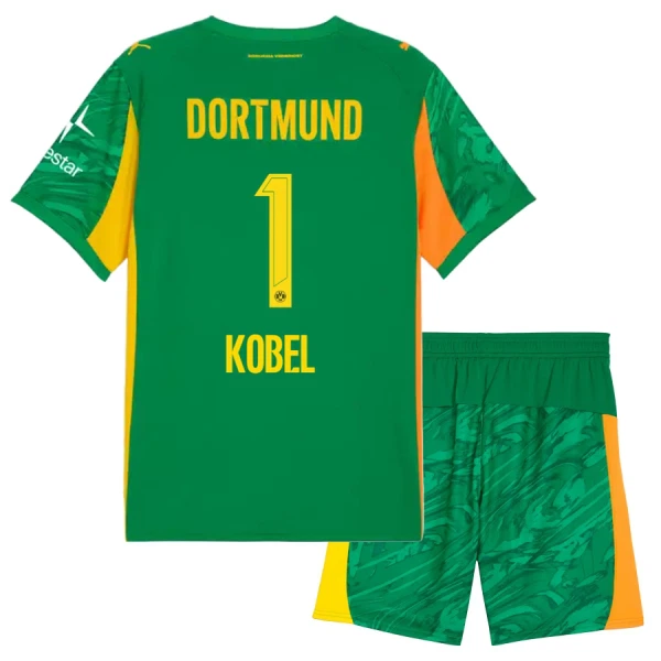 Günstige Borussia Dortmund Kobel 1 Torwart Kindertrikot 2025/26 Kurzarm Grüne Günstige Borussia Dortmund Kobel 1 Torwart Kindertrikot 2025/26 Kurzarm Grüne