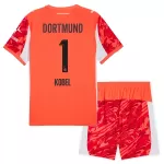 Günstige Borussia Dortmund Kobel 1 Torwart Kindertrikot 2025/26 Kurzarm Rote