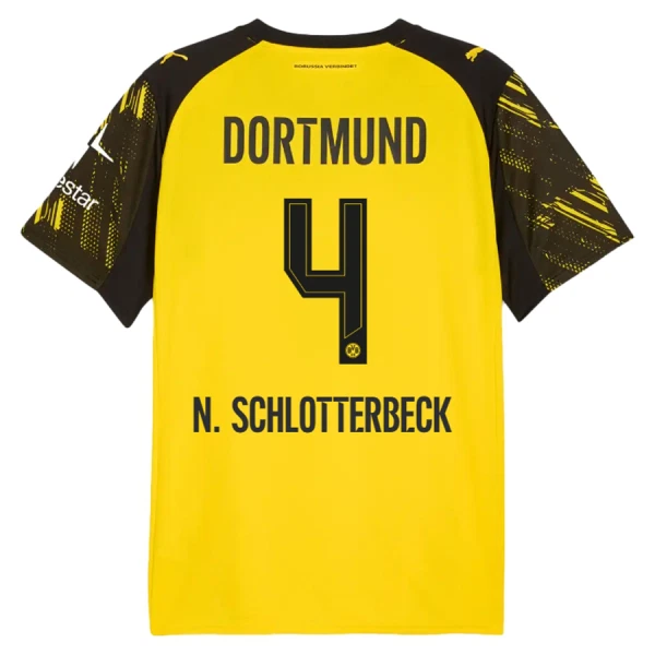 Günstige Borussia Dortmund N. Schlotterbeck 4 Herrentrikot Heim 2025/26 Kurzarm Günstige Borussia Dortmund N. Schlotterbeck 4 Herrentrikot Heim 2025/26 Kurzarm