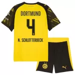 Günstige Borussia Dortmund N. Schlotterbeck 4 Kindertrikot Heim 2025/26 Kurzarm