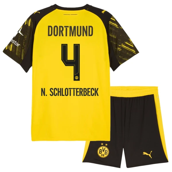 Günstige Borussia Dortmund N. Schlotterbeck 4 Kindertrikot Heim 2025/26 Kurzarm Günstige Borussia Dortmund N. Schlotterbeck 4 Kindertrikot Heim 2025/26 Kurzarm