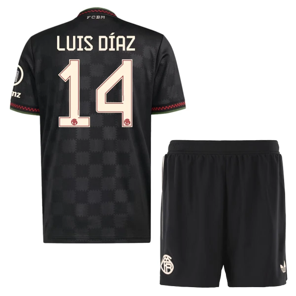 Günstige FC Bayern München Luis Diaz 14 Kindertrikot Ausweich 2025/26 Kurzarm Günstige FC Bayern München Luis Diaz 14 Kindertrikot Ausweich 2025/26 Kurzarm