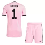 Günstige FC Bayern München Neuer 1 Torwart Kindertrikot 2025/26 Kurzarm Rosa