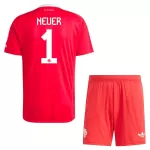 Günstige FC Bayern München Neuer 1 Torwart Kindertrikot 2025/26 Kurzarm Rote