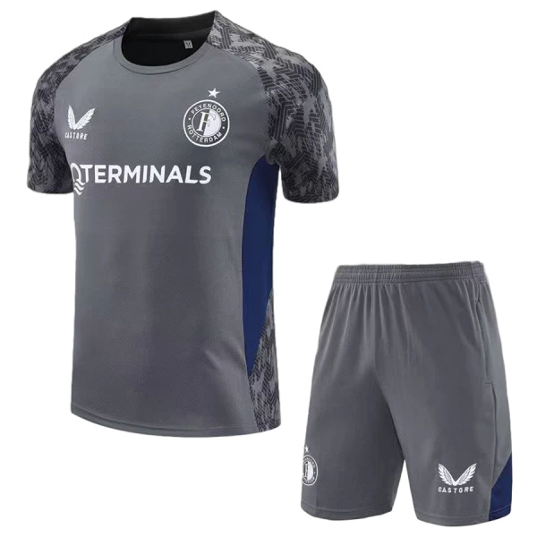 Feyenoord Trainingstrikot Kinder 2025/26 Kurzarm Graue Feyenoord Trainingstrikot Kinder 2025/26 Kurzarm Graue
