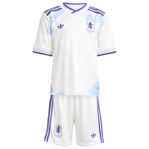 Günstige Aston Villa Kindertrikot Ausweich 2025/26 Kurzarm Günstige Aston Villa Kindertrikot Ausweich 2025/26 Kurzarm
