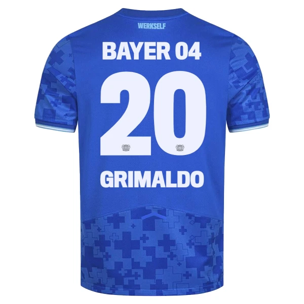 Günstige Bayer 04 Leverkusen Alejandro Grimaldo 20 Kindertrikot Ausweich 2025/26 Kurzarm