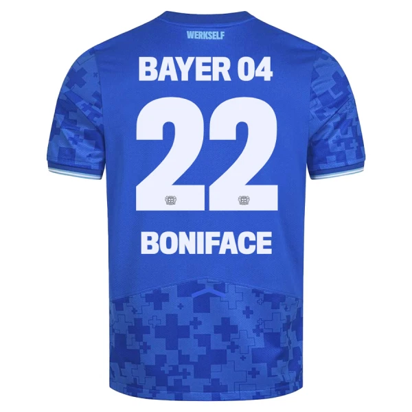 Günstige Bayer 04 Leverkusen Victor Boniface 22 Herrentrikot Ausweich 2025/26 Kurzarm Günstige Bayer 04 Leverkusen Victor Boniface 22 Herrentrikot Ausweich 2025/26 Kurzarm