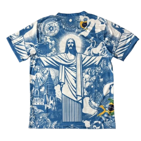 Günstige Brasilien Herrentrikot 2025 Kurzarm Blaue - Speziell