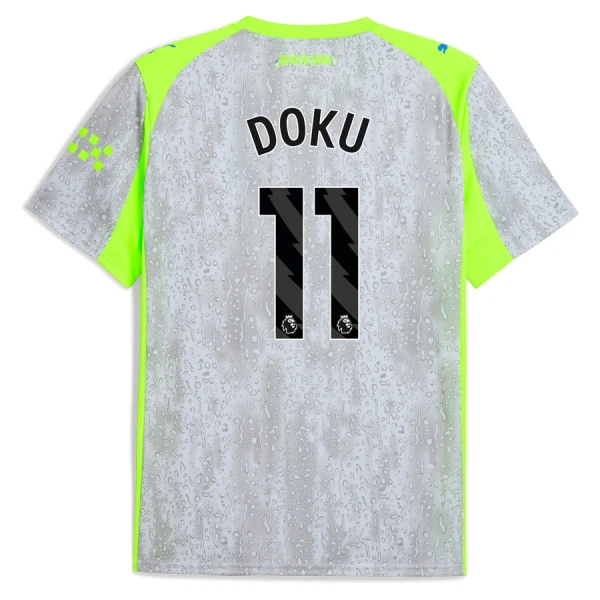 Günstige Manchester City Doku 11 Herrentrikot Ausweich 2025/26 Kurzarm Günstige Manchester City Doku 11 Herrentrikot Ausweich 2025/26 Kurzarm