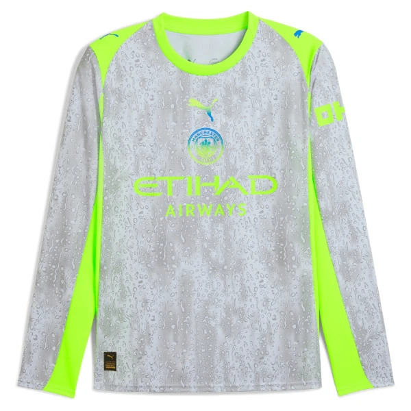 Günstige Manchester City Herrentrikot Ausweich 2025/26 Langarm Günstige Manchester City Herrentrikot Ausweich 2025/26 Langarm