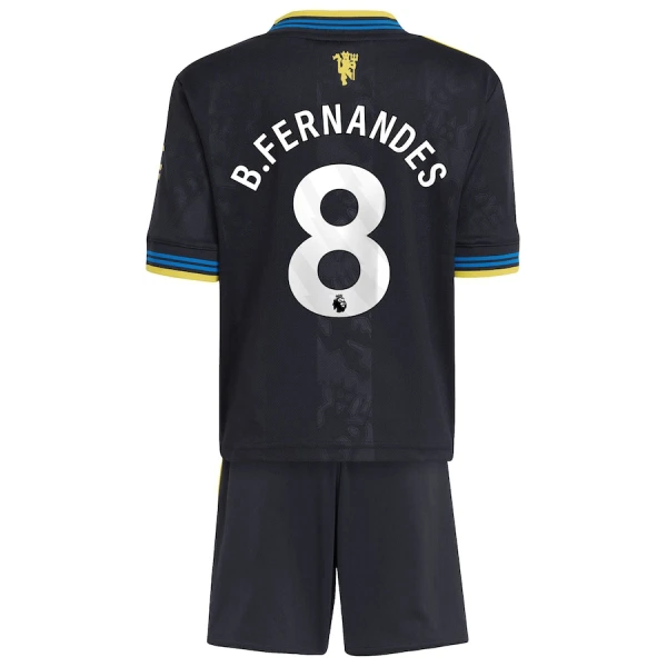 Günstige Manchester United Bruno Fernandes 8 Kindertrikot Ausweich 2025/26 Kurzarm Günstige Manchester United Bruno Fernandes 8 Kindertrikot Ausweich 2025/26 Kurzarm