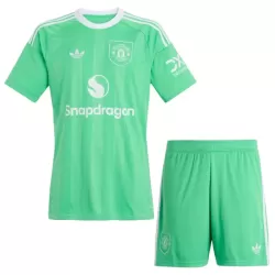 Günstige Manchester United Torwart Kindertrikot 2025/26 Kurzarm Grüne
